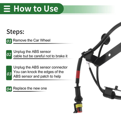 ABS Wheel Speed Sensor for Kia Sorento (2010) 1 x Right Rear