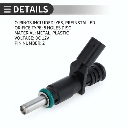 Fuel Injector for Mercedes-Benz C300 3.0 2008-2012 Black 1 x Unit