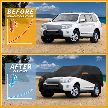 Waterproof All Weather Car Cover for Toyota Land Cruiser (190T-PU)