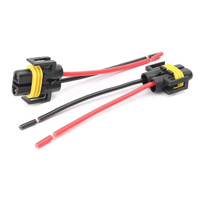 2 x H11 H8 Female Adapter Wiring Harness Sockets for Headlights Fog Light