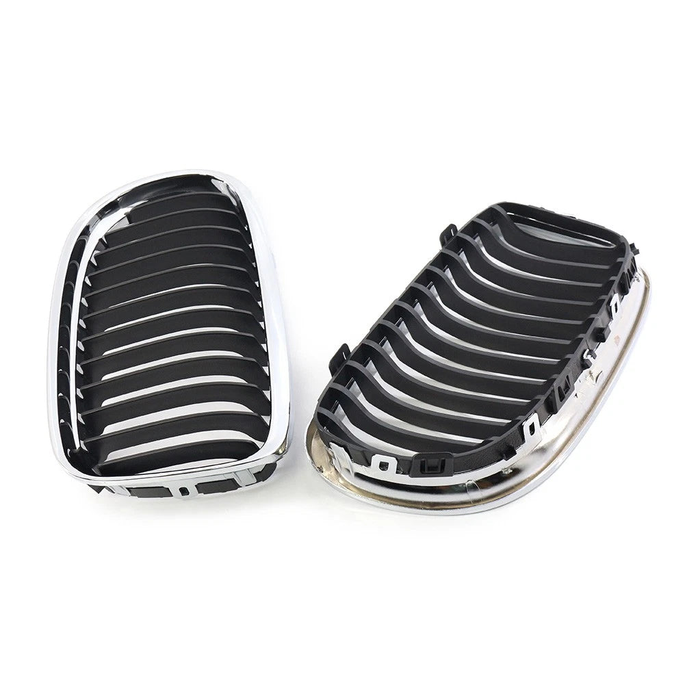 Chrome Black Front Kidney Grille for BMW E90 E91 LCI 328i 335i (2009-2011)