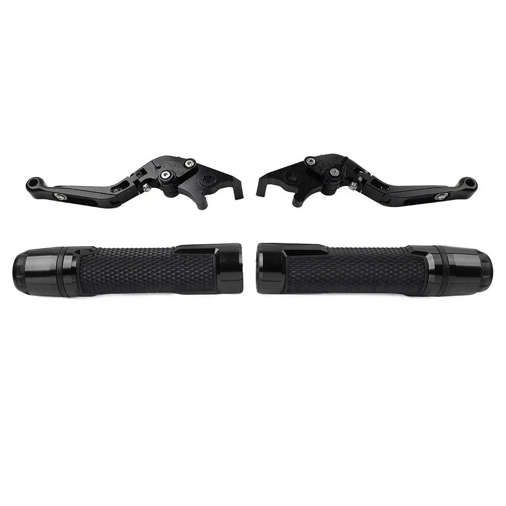 Black Extendable Brake Clutch Lever Grip Set for Yamaha YZF R1 R6