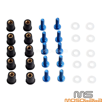 M5x18mm Stainless Steel Screws & Bolts for Universal Motorcycle Fairing Windshield