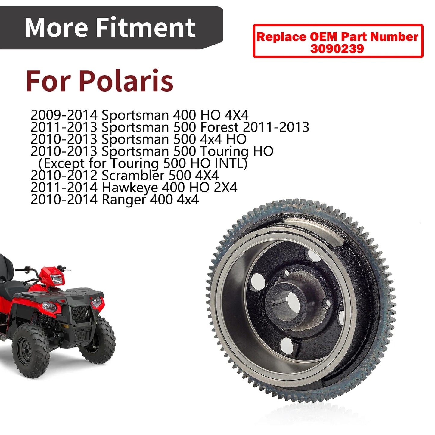 Magneto Rotor Flywheel for Polaris Sportsman 500 Touring 4x4 HO (2010–2013)