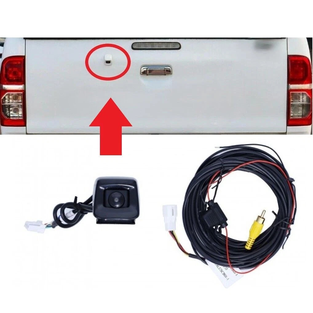Tailgate Backup Reverse Camera Kit With 8m Cable for Toyota Hilux (2005–2015)