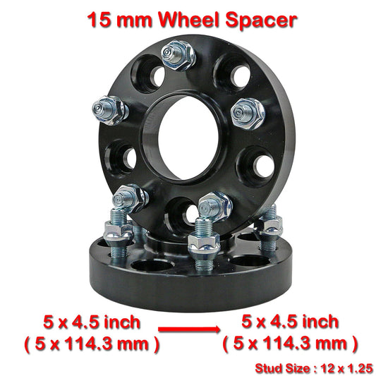 2 x 15mm Hub Centric Wheel Spacers for Nissan 350Z, 370Z, Silvia, Skyline (2002-2023)
