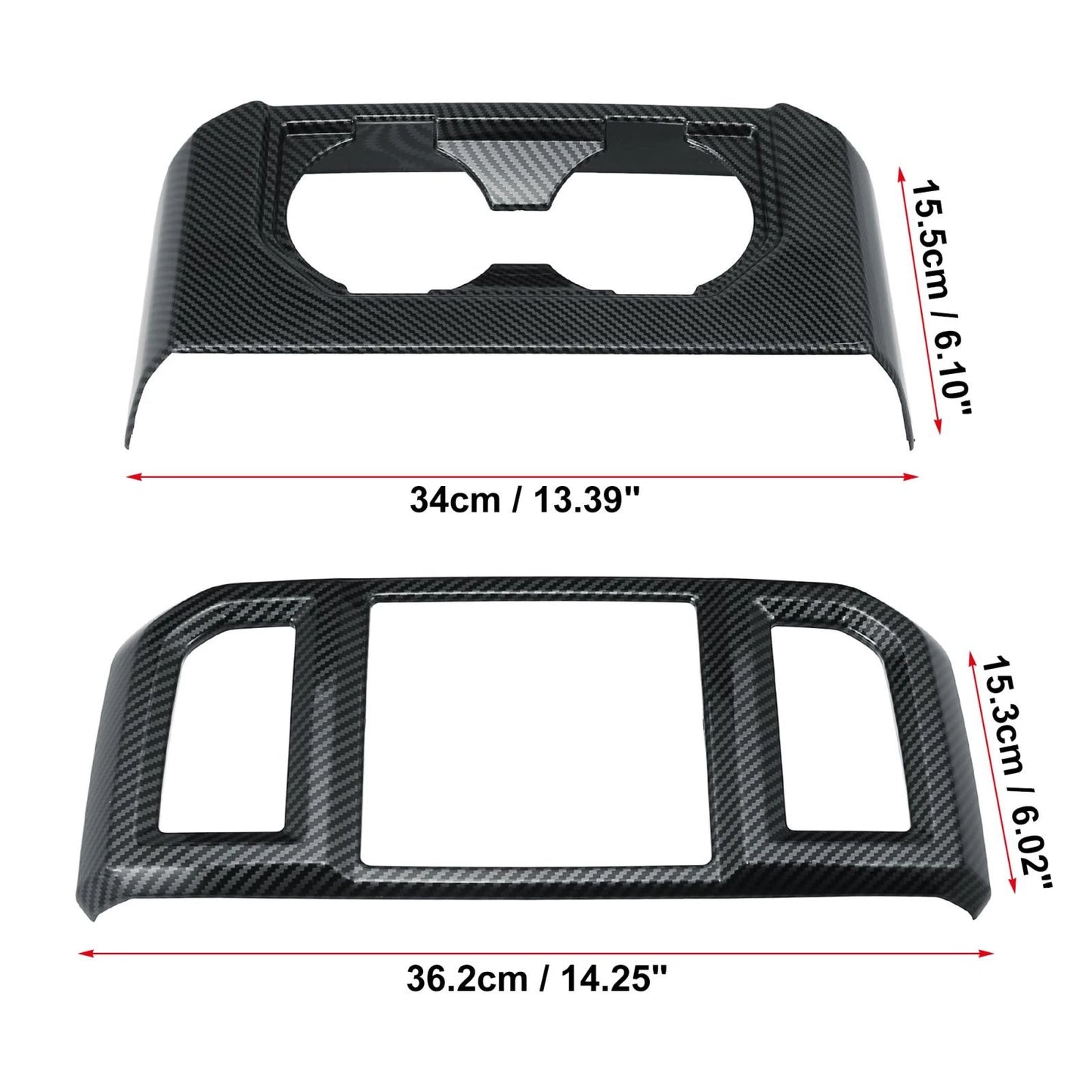 2 x Car Rear Cup Holder Covers for Ford F-150 (2015-2019)