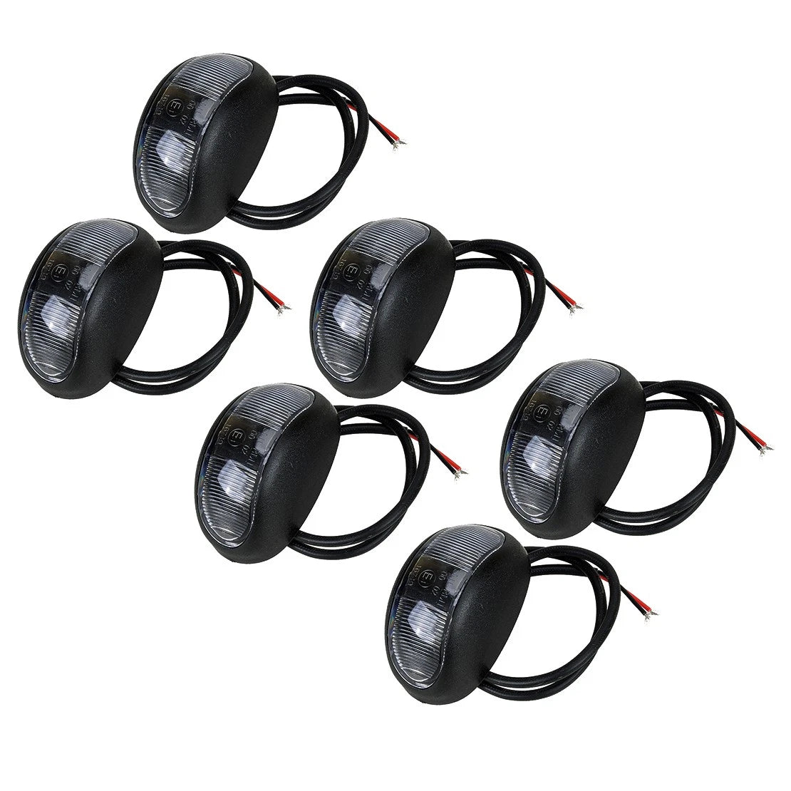 6 x Amber Red LED Clearance Lights for Trailer Truck