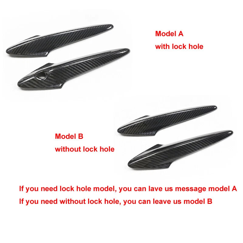 2pcs Real Carbon Fiber Door Handle Cover fit for CIVIC TYPE R FN2 FK2 2006-2011