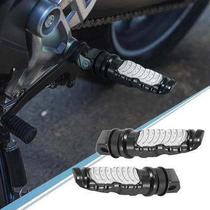 Pair / 8.5mm / Aluminum Aolly Rearsets Footrest Footpeg Silver for Motorcycle