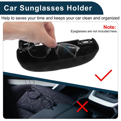 Car Sunglasses Case for Porsche Macan Eyeglasses Holder Box Suede Black