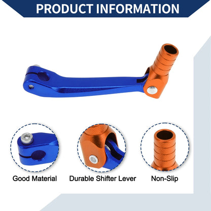 Folding Shifter Lever for Honda CRF150F (2003-2017) - Blue & Orange
