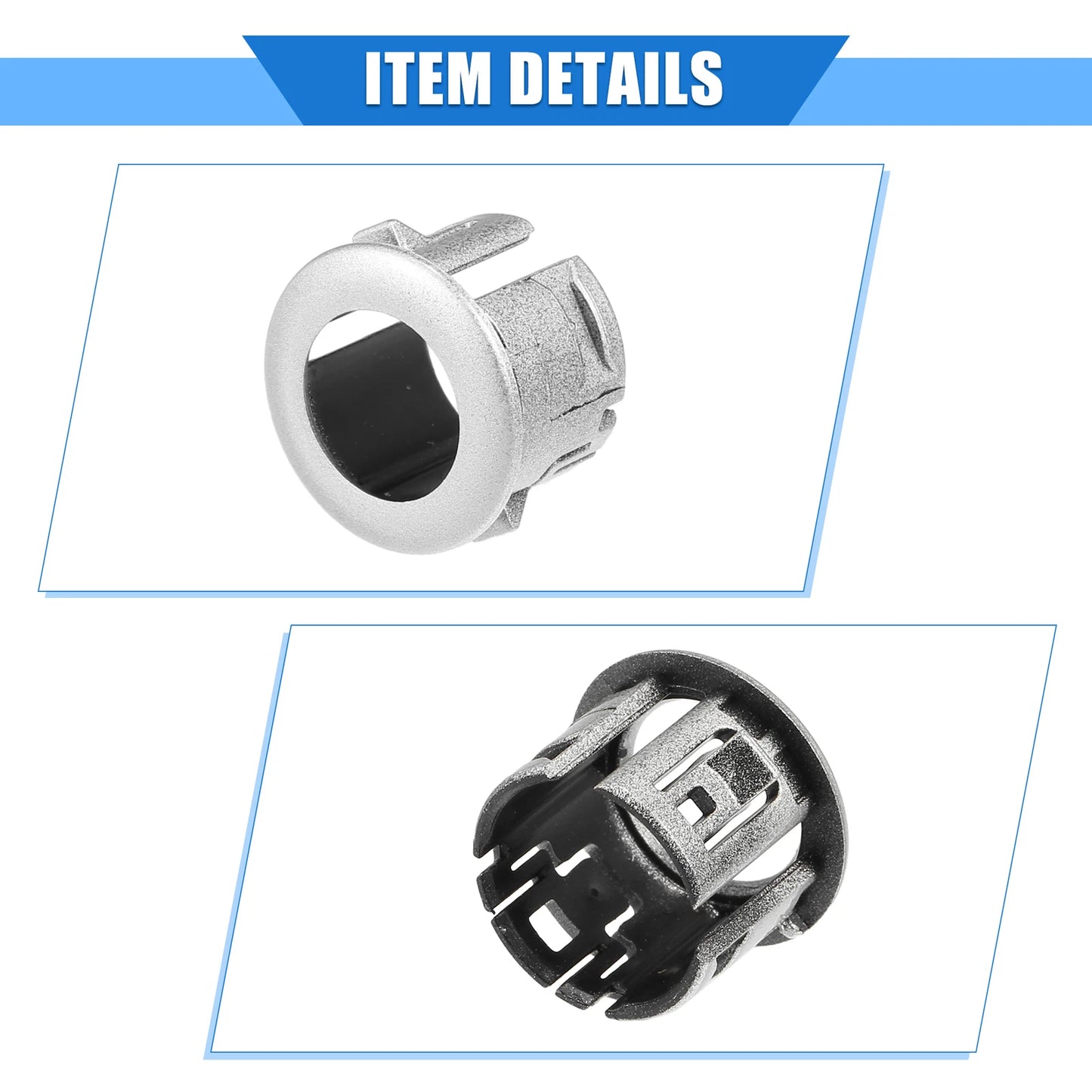 2 x Parking Sensor Retainer Holders for Lexus ES350 (2007) Durable Silver Tone