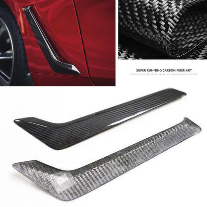 Fender Air Vent Cover Trim for Infiniti Q60 Q60S (2015-2022) Carbon Fiber