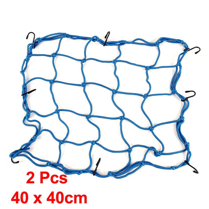 2 x Mesh Net 40x40cm for Universal Motorcycle Helmet Cargo Luggage