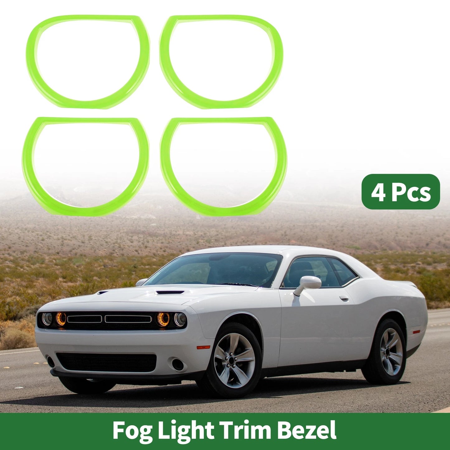4 x Headlight Trim Bezel for Dodge Challenger (2015-2023)