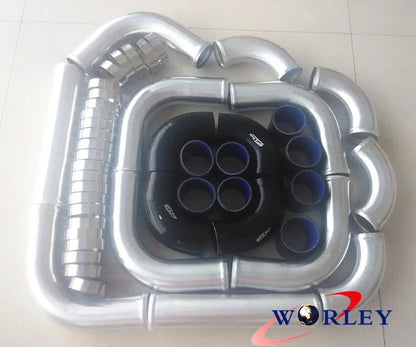2.5" Universal Turbo Boost Intercooler Piping Kit for Car