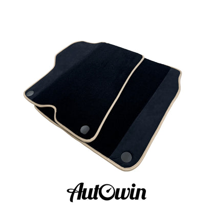 AutoWin Floor Mats for Ferrari California with Alcantara, Beige Trim