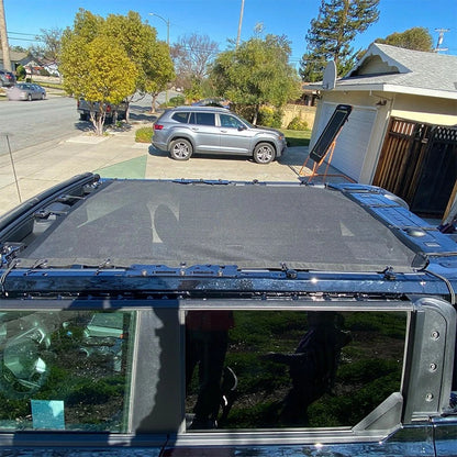 Roof Mesh Sunshade Top Cover UV Protection for Ford Bronco 4 Doors (21-22)