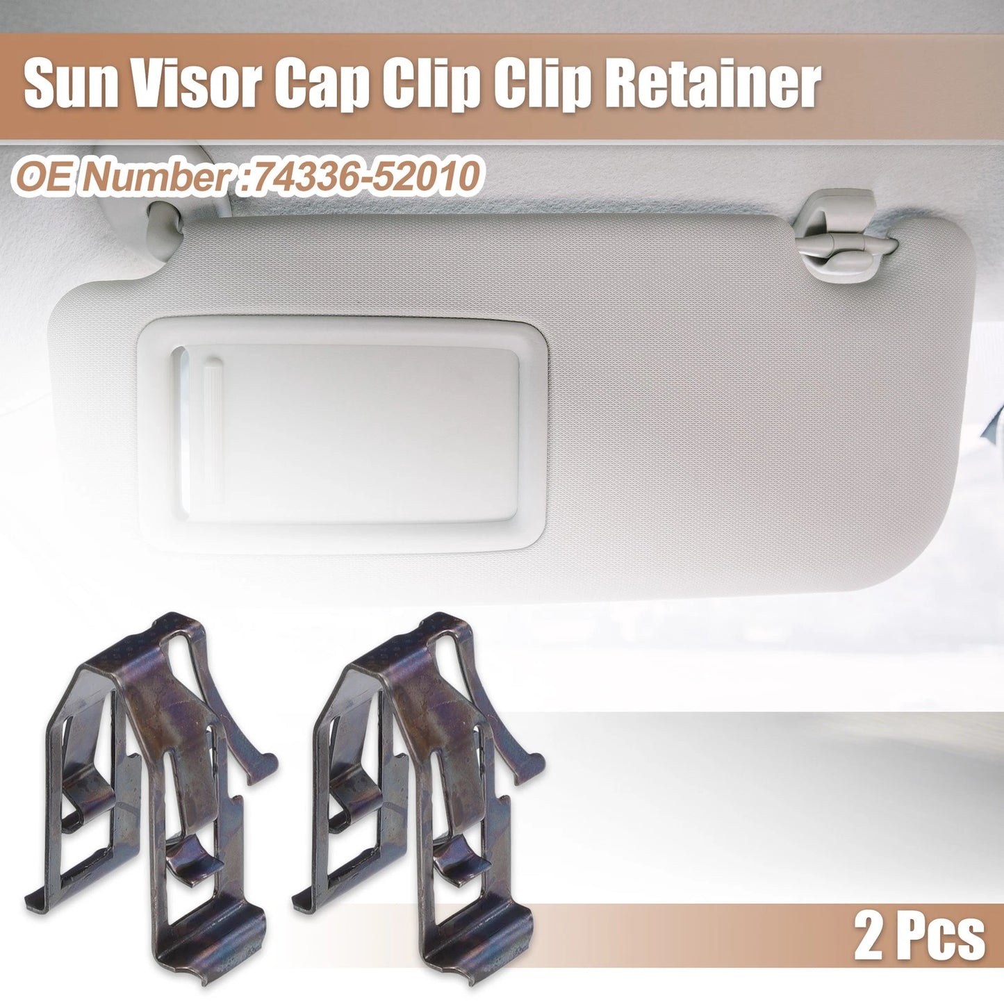 2 x Sun Visor Cap Clip Retainer for Toyota