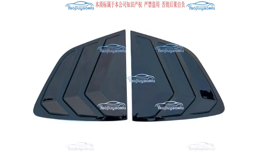 Glossy Black Rear Window Triangle Louver Cover Trim for VW Tiguan (2018-2024)