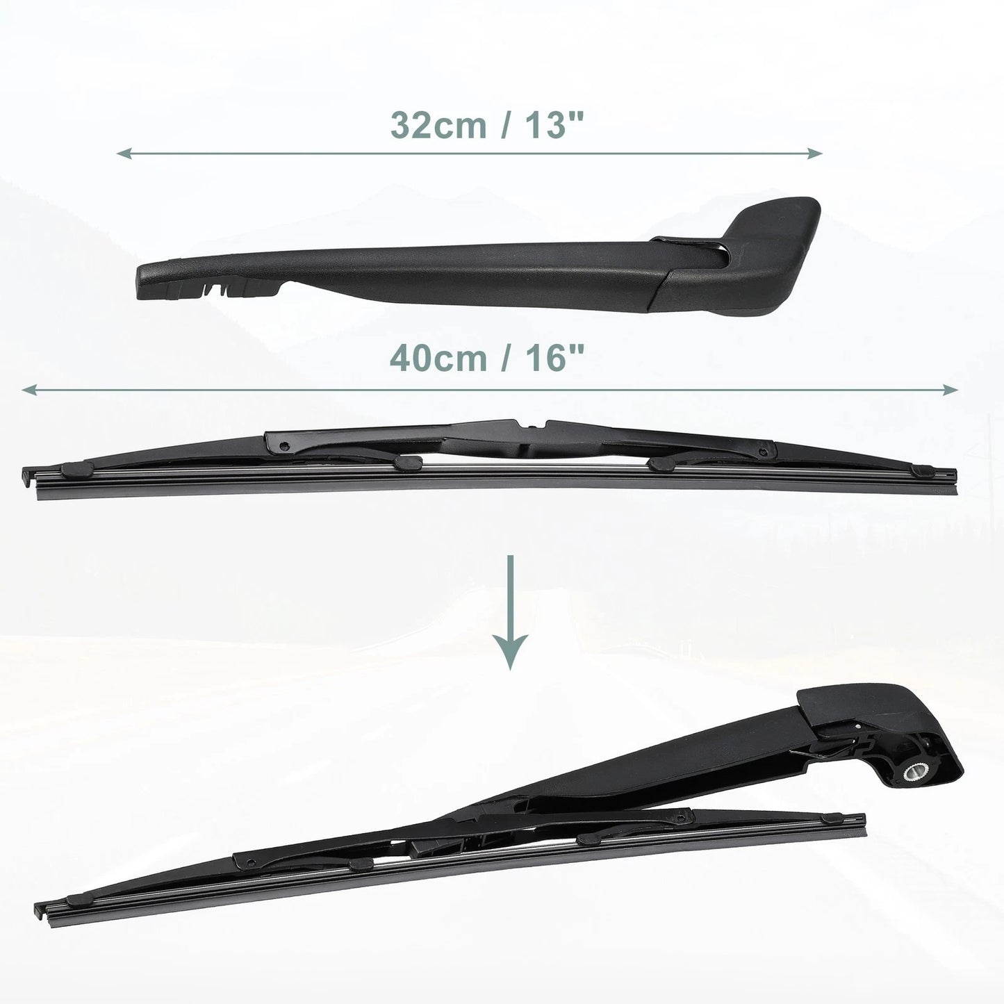 Rear Wiper Blade Arm Set for Volvo V40 (1996-2004)