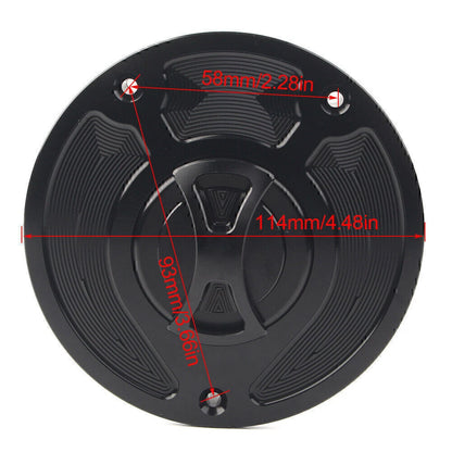 Keyless Blue Gas Fuel Tank Cap Cover for Honda CBR1000RR Fireblade (2004-2023)