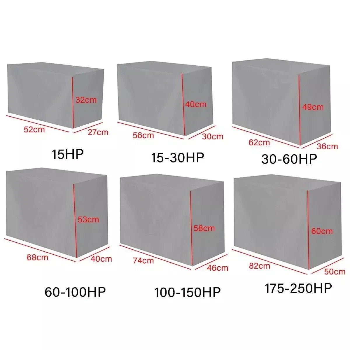 30-60HP Waterproof Yacht Half Outboard Motor Cover for Marine Engine