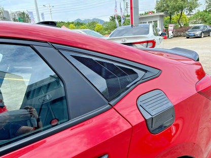 Carbon Fiber Rear Window Side Louver Covers for 2022-2023 Honda Civic Sedan