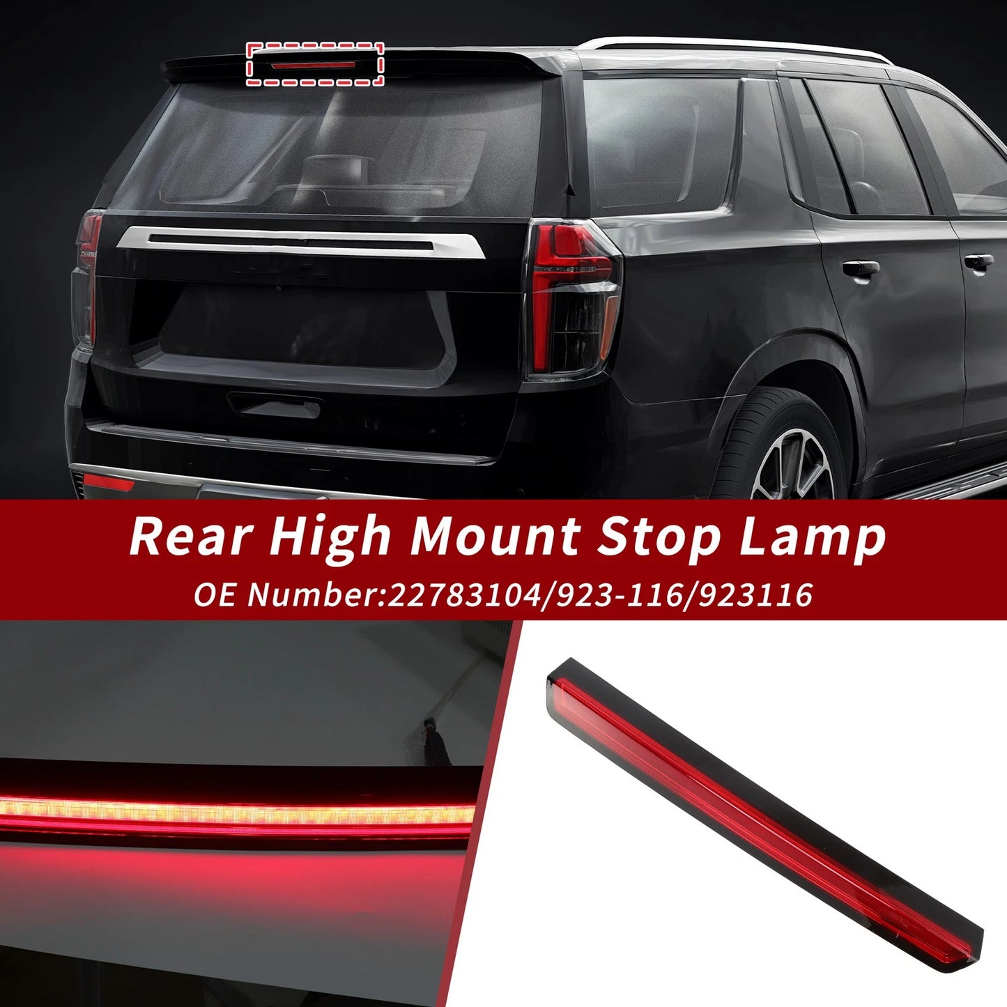 High Mounted LED Third Brake Light Lamp for Chevy Tahoe Suburban