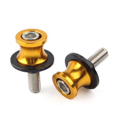 10mm CNC Swingarm Spools for KAWASAKI ZX6R (1998-2011) - Gold Pair