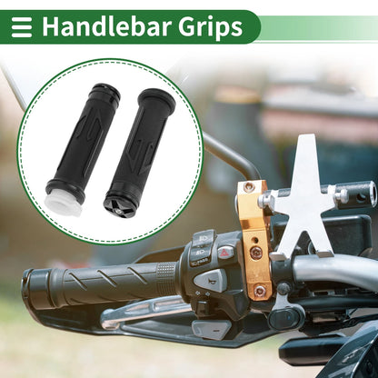 7/8" 22mm Hand Grips Cover Kit for Motorcycle End Grips Black