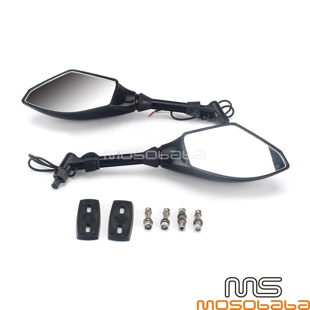 LED Turn Signal Integrated Mirrors for Kawasaki Z1000 Z750 KLX GSXR CBF600 Honda (2003-2023)