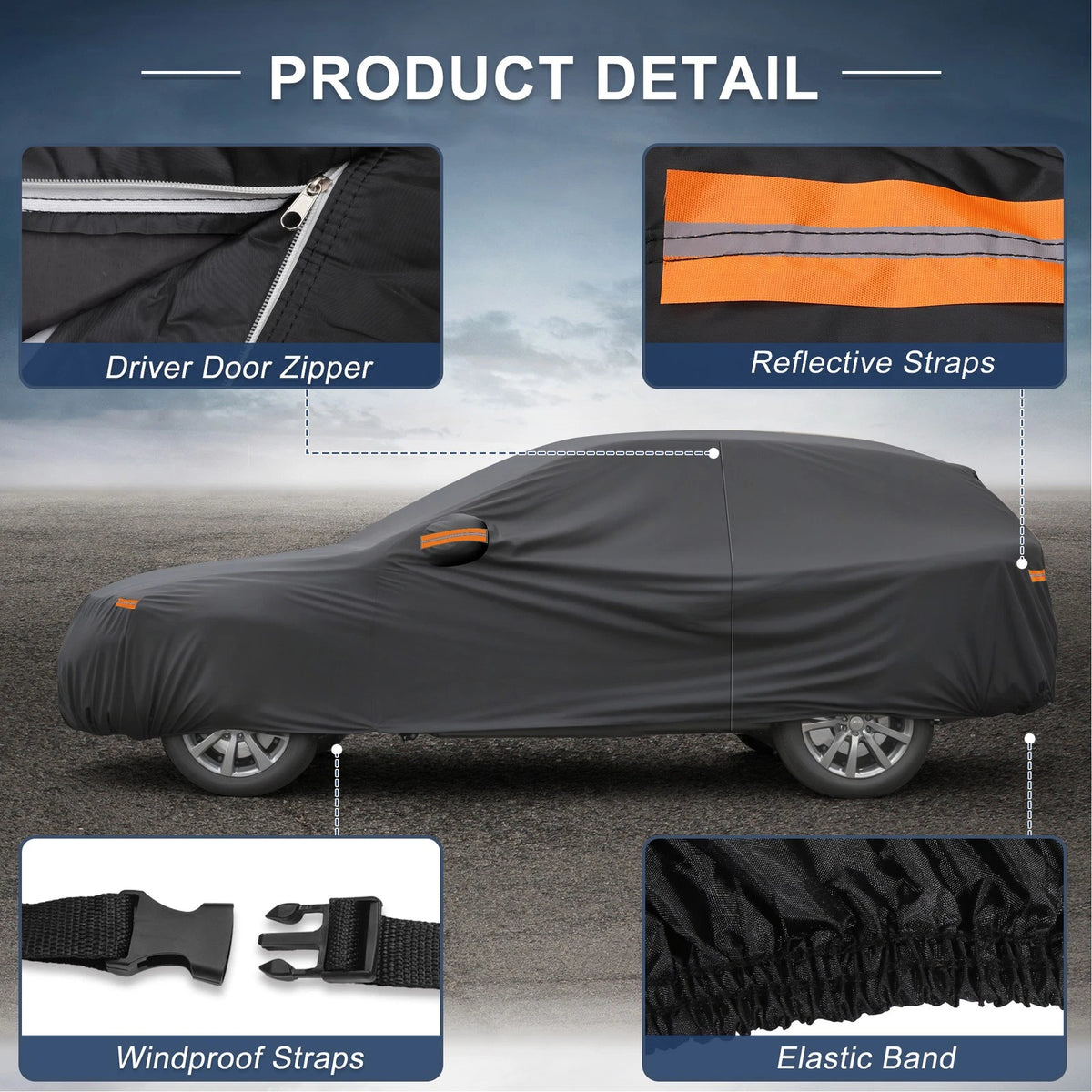 Waterproof Car Cover with Driver Door Zipper for Subaru Forester (2003-2023)