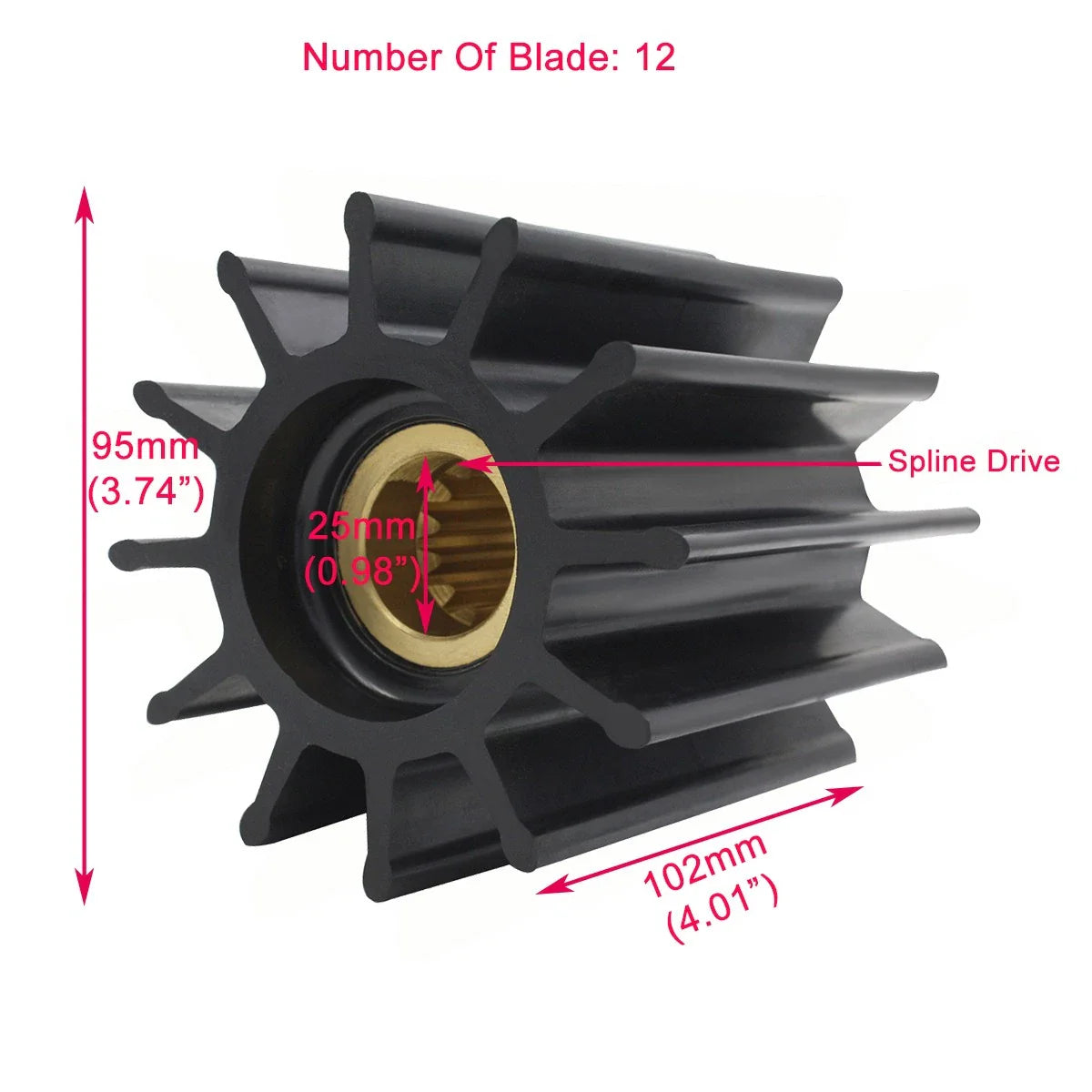 Flexible Impeller for Johnson/Cummins/Sherwood 18000K (09-705)