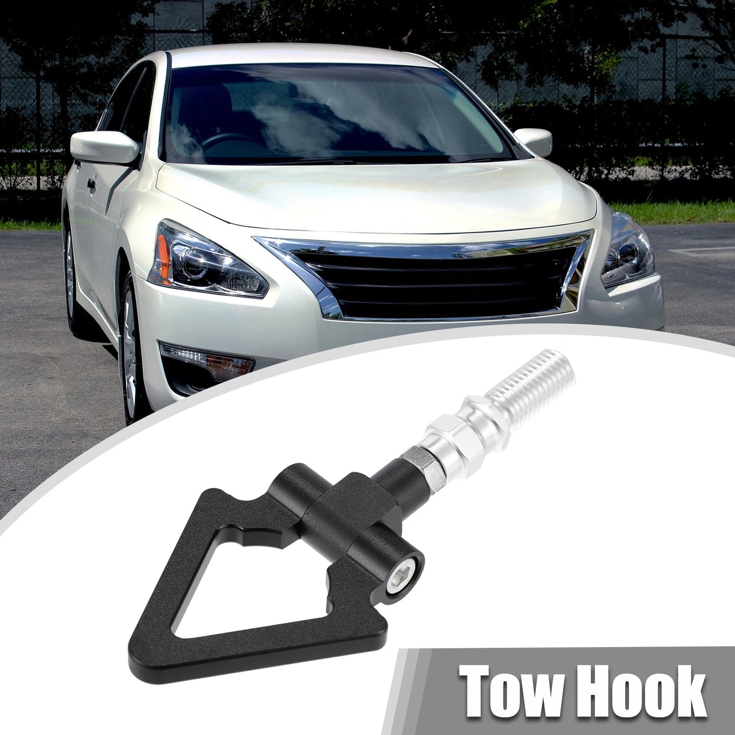 Black Triangle Front Bumper Tow Hook for Honda Fit (2015-2020)