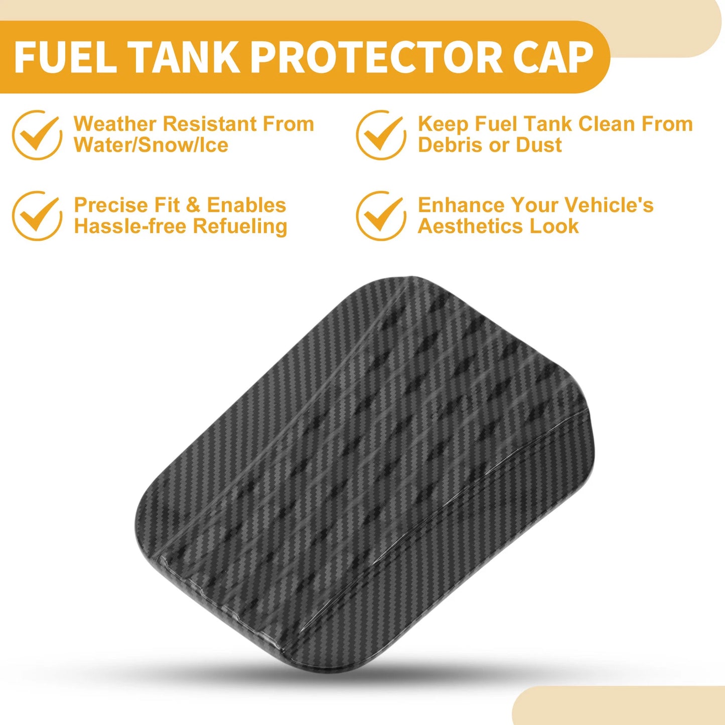Fuel Tank Door Cap for Ford Bronco 2024-2025 Carbon Fiber Gas Tank Flap