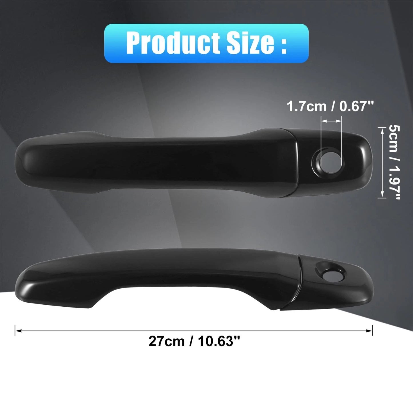 Gloss Black Door Handle Cover Trim for Ford Explorer (2011-2023)