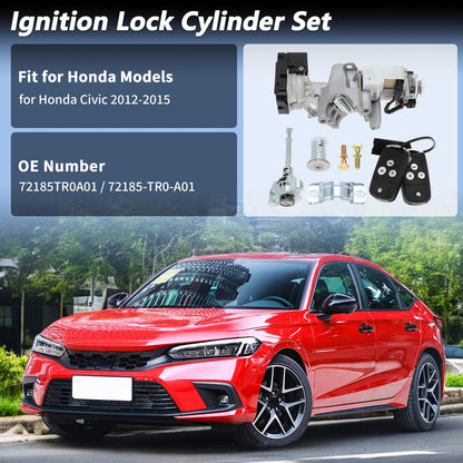 Ignition Lock Cylinder Door Lock for Honda Civic (2012-2015) Set