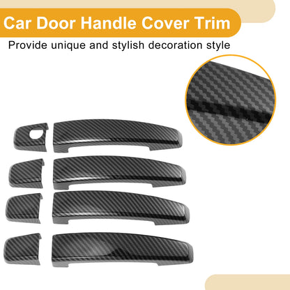 Car Door Handle Cover Trim Carbon Fiber Black for Chevrolet Cruze (2011–2015)