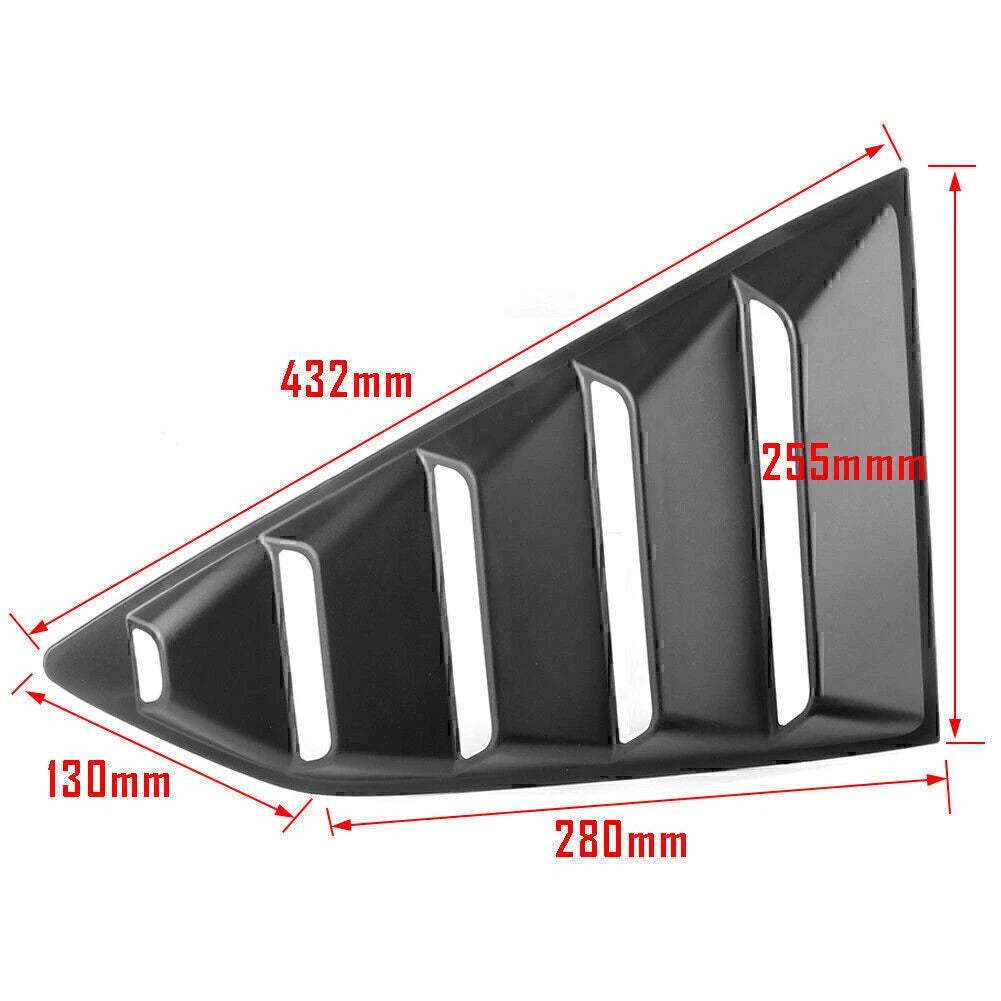 Rear Side Window Louver Vents Cover Trim for 2016-2018 Chevy Camaro