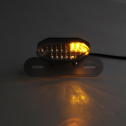 1x Smoke Lens 16 LED Turn Signal Brake License Plate Tail Light for Car