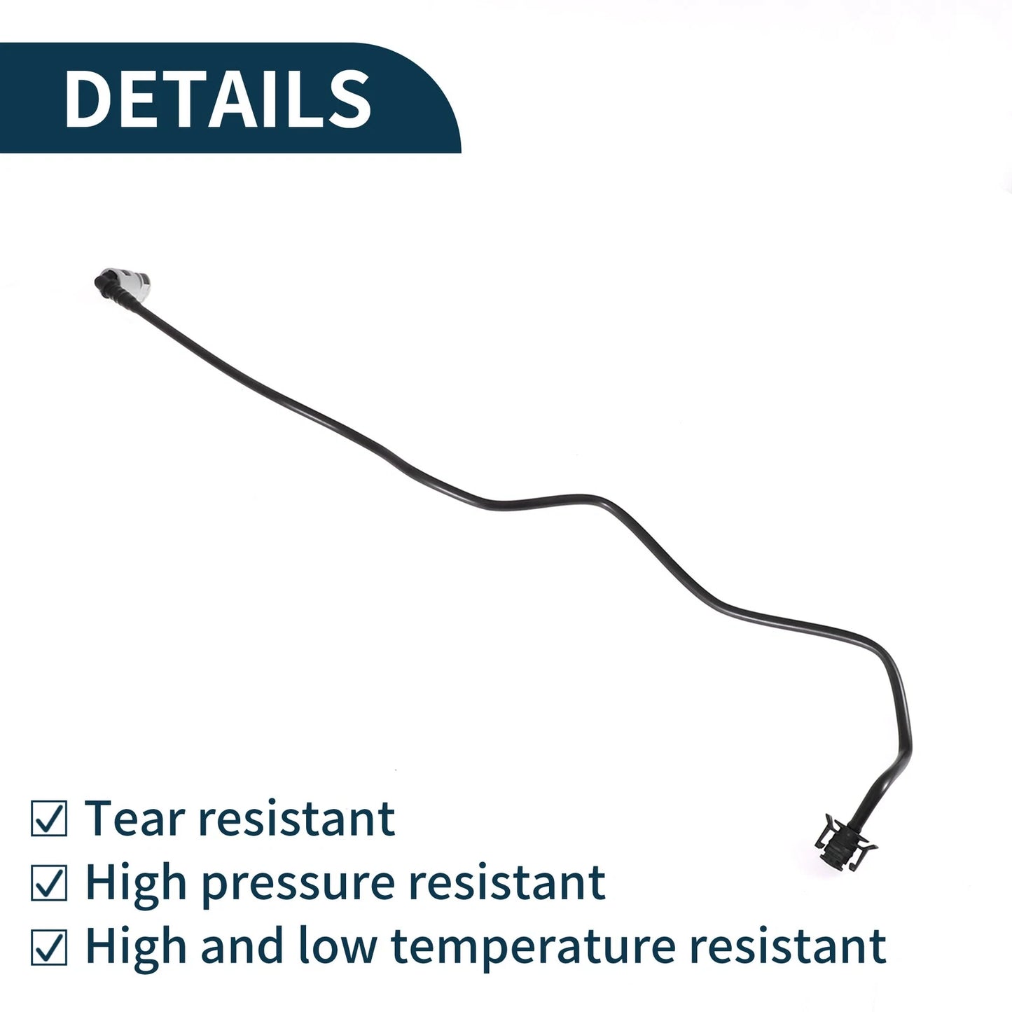 Radiator Hose Coolant Pipe for Volvo XC60 (2010-2014) Black Plastic 1 Pcs