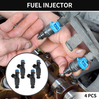 Fuel Injector 2.4L for Kia Optima (2009-2010) - 4 Pcs Black