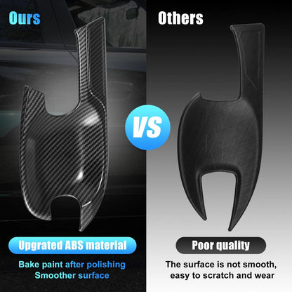 Car Door Handle Cups  for Isuzu D-Max Carbon Fiber Gloss Black