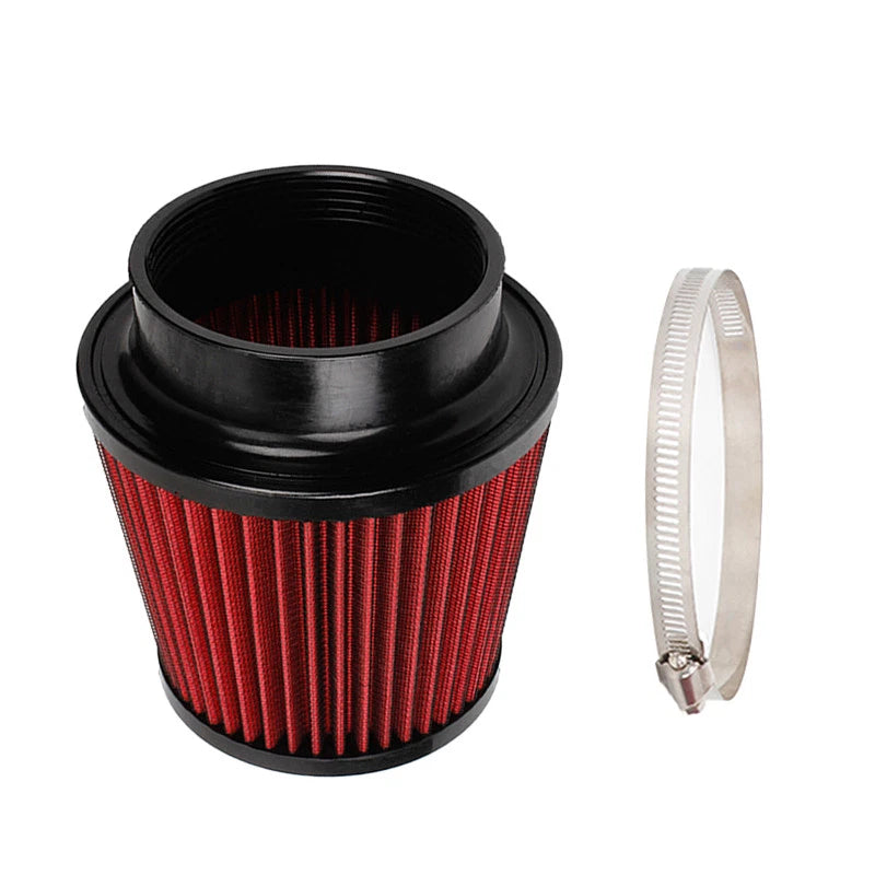4 Inch Universal Round Cone Mushroom Head Air Intake Filter & Clamp for Car
