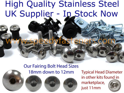 Stainless Fairing & Screen Bolts Clip for Triumph Daytona 675 (2006–2012)