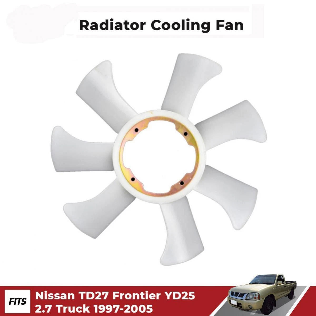 Radiator Cooling Fan Fits Nissan Navara TD27 Frontier YD25 2.7 Truck 1997-05 D06