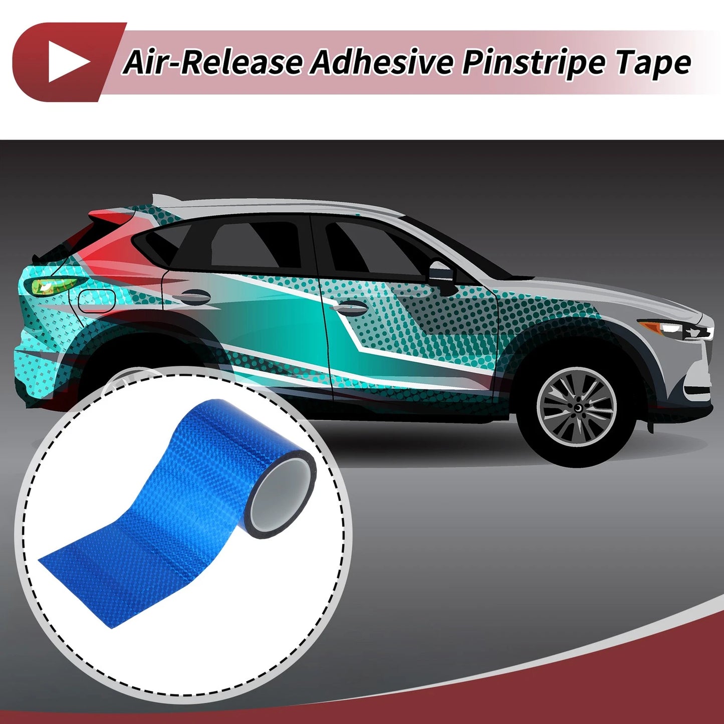 Pinstripe Tape / 120mmx50m / Laser Blue for Car, Motorcycle & Boat