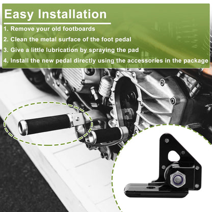 Black Foot Pegs for Honda CRF50 Motorcycle Footrests (2004-2023)